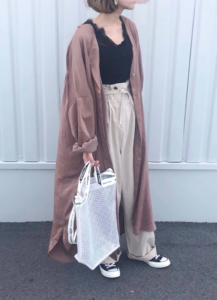 シャツワンピースの30代女性向けコーディネートに関する参考画像