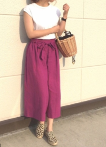 ガウチョパンツの30代女性向けコーディネートに関する参考画像