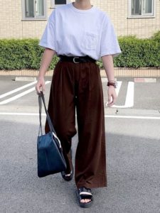 2020夏向けラバーサンダル茶・ブラウンコーデに関する参考画像