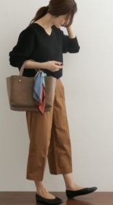 クロップドパンツの春向けコーデに関する参考画像