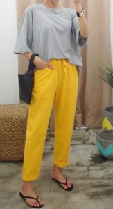 サルエルパンツの春向けコーデに関する参考画像