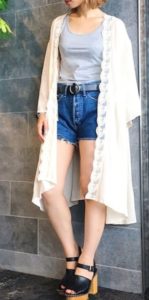 ダメージショートパンツのコーデに関する参考画像