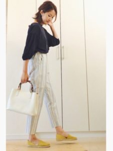 2020夏向けエスパドリーユ黄色・イエローコーデに関する参考画像