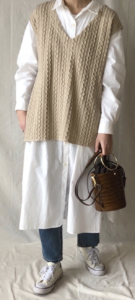 ロングシャツの春コーデに関する参考画像