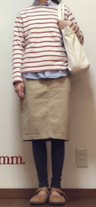 ボタンダウンシャツの春コーデに関する参考画像