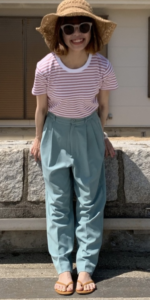 カットソーの春コーデに関する参考画像