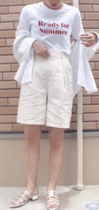 ハーフパンツの春向けコーデに関する参考画像