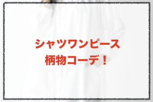 シャツワンピース柄物コーデに関する参考画像