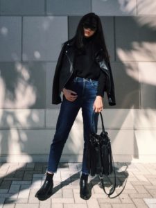 21年秋 ライダースレザーの30代レディース向け流行コーデ 女性のおすすめ着こなし方 ファッションコクシネル