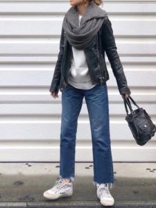21年秋 ライダースレザーの30代レディース向け流行コーデ 女性のおすすめ着こなし方 ファッションコクシネル