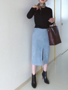 21年秋 レザートートバッグの30代レディース向け流行コーデ 女性のおすすめ着こなし方 ファッションコクシネル