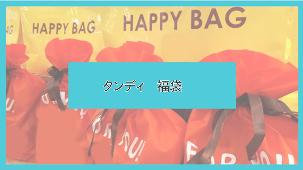 Tandey タンディ 23年福袋の中身をネタバレ 購入方法や予約開始日は