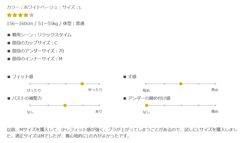 グンゼのサイズ感やイメージに関する参考画像