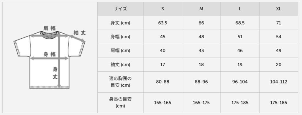 ヘインズのサイズ感やイメージに関する参考画像