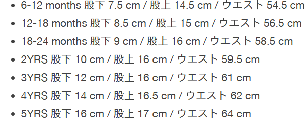 Gapベビーのサイズ感やイメージに関する参考画像