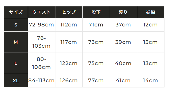 ウールリッチのサイズ感やイメージに関する参考画像