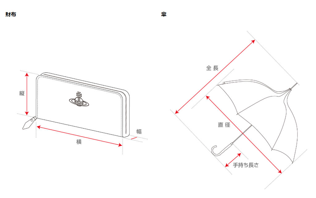 ヴィヴィアンウエストウッドのサイズ感やイメージに関する参考画像